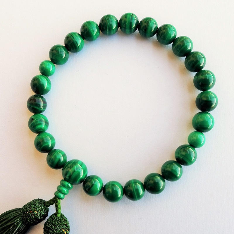 限定5個 20％OFF】紳士用／特選『永観』京念珠《孔雀石》 - (大人の