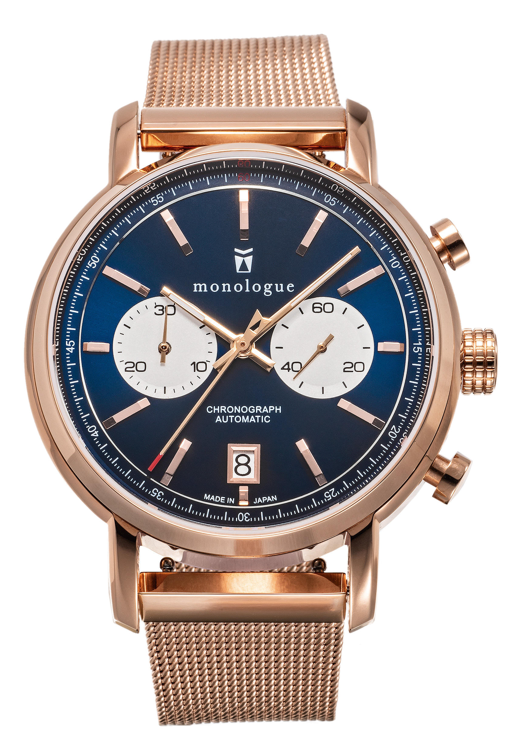 20mm用 ローズゴールドPVD メッシュタイプベルト 47％OFF - (先行発売