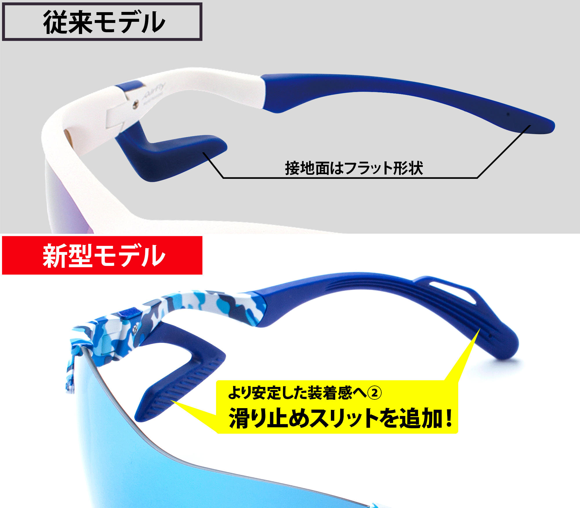 世界初、鼻パッドのないスポーツサングラス「エアフライ」鯖江産モデル