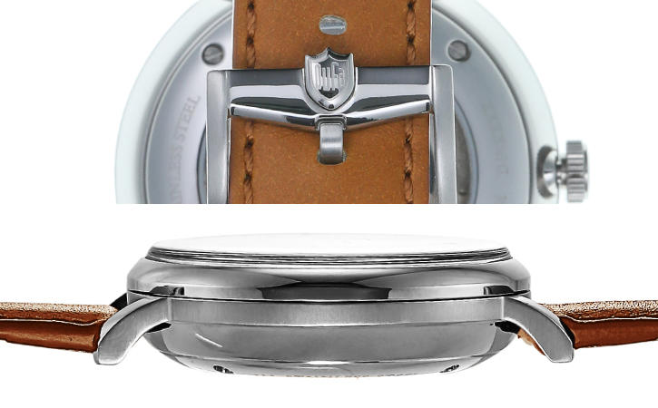 未使用 稼働品 DUFA ドゥッファ 腕時計 白文字盤 スモセコ 箱付き ドゥッファ(DUFA) から、モダニズム建築家コンラート