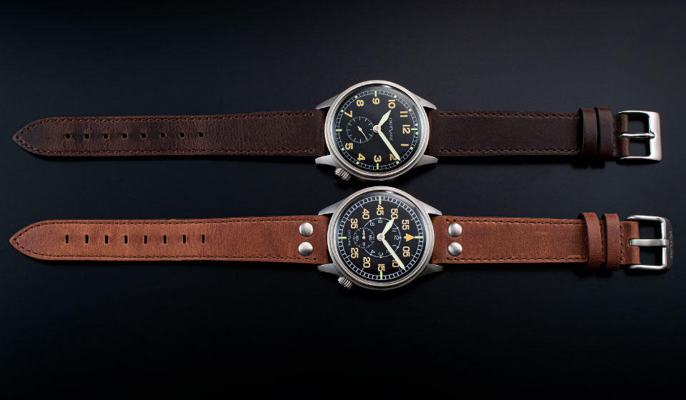 27時の落書き 1940年代の軍用時計をモチーフにした“アウトライン”第2号機。20