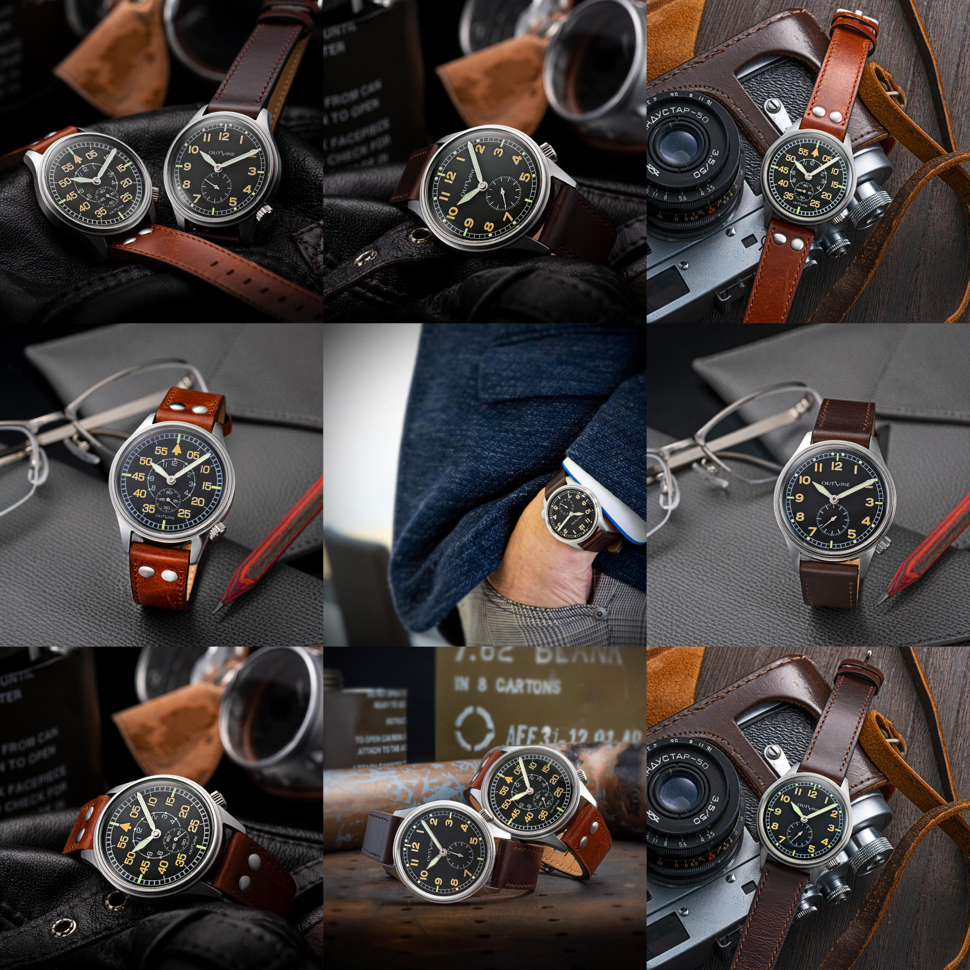 1940年代の軍用時計をモチーフにした“アウトライン”第2号機。20