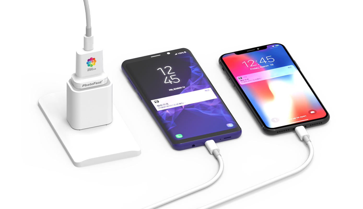 充電するだけで大切なスマートフォンのデータを高速バックアップ