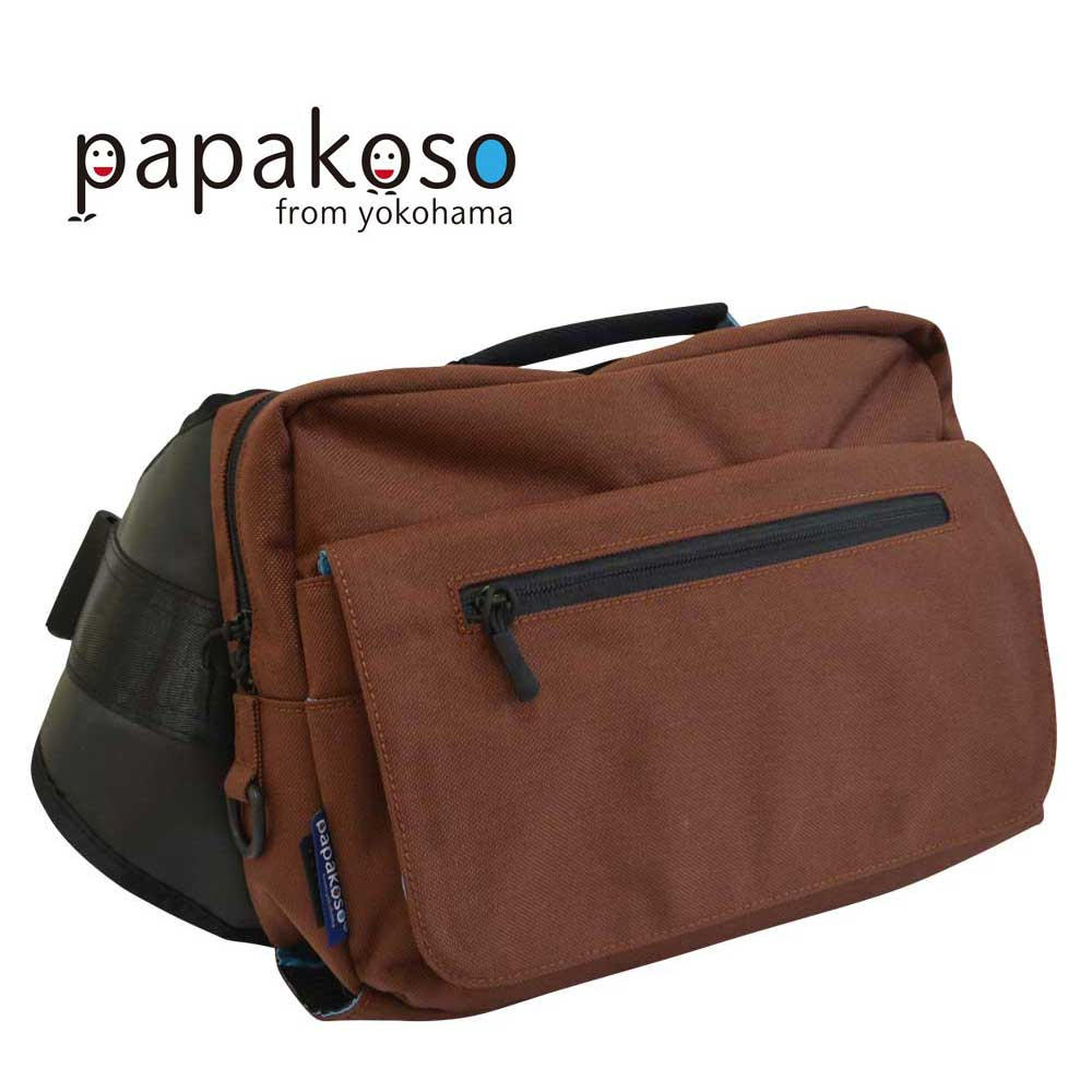 パパコソ　ブラック×型押し　パパバッグ papakoso パパコソ ファザーズバッグ マザーズバッグ メンズ
