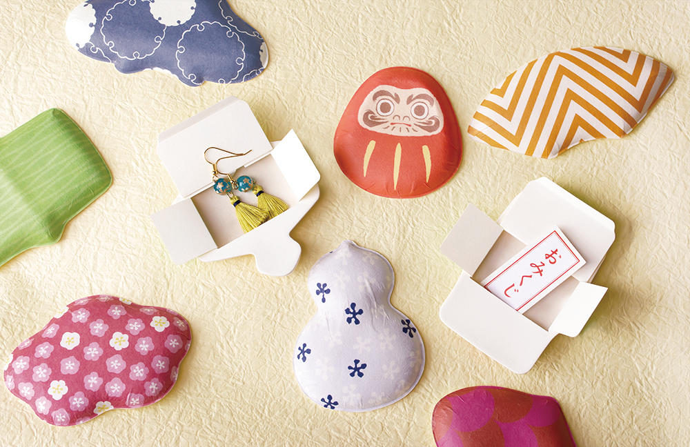 手漉き和紙のポチ袋＆壁飾り「ふくら」。縁起の良い形とデザインで福と