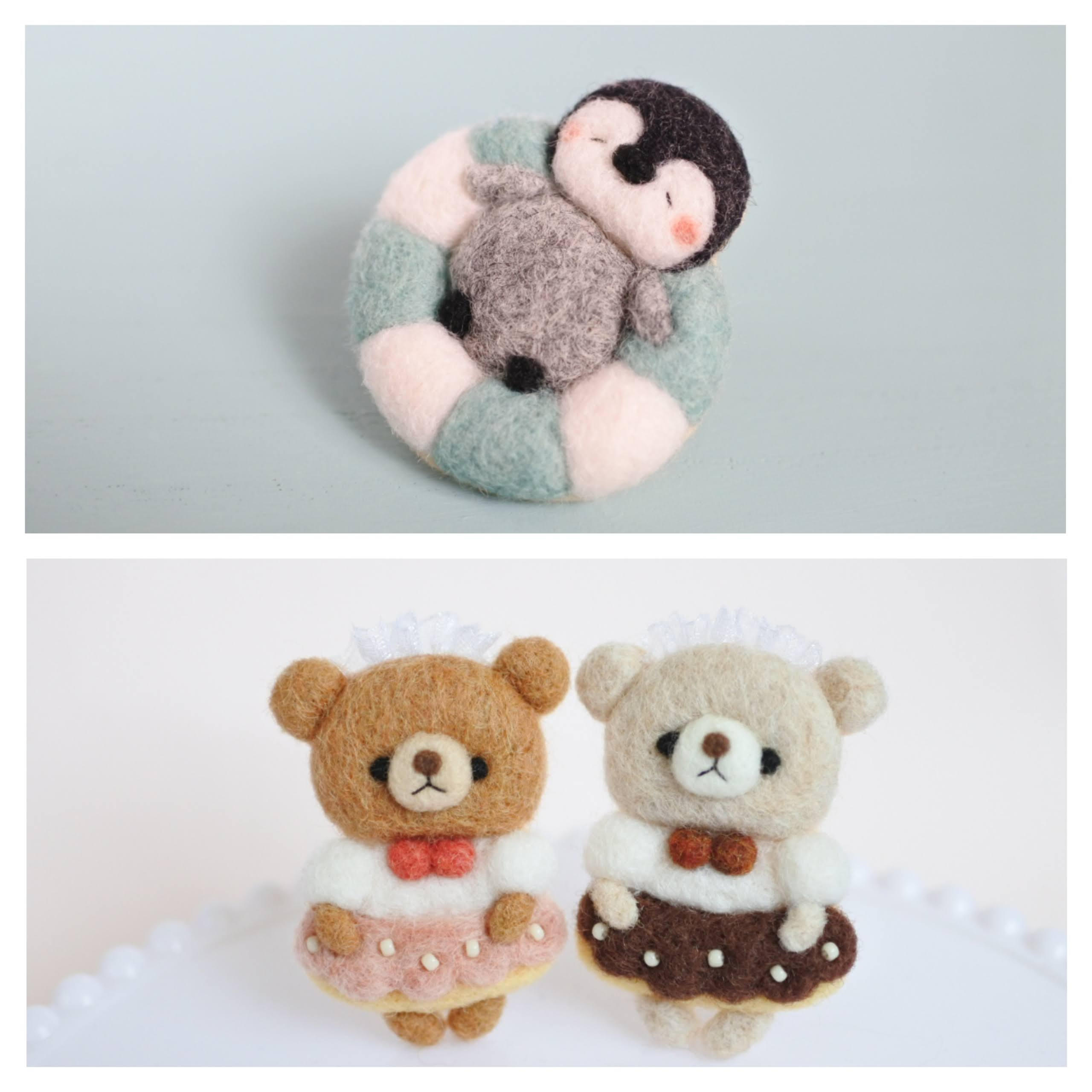 羊毛作家がお届けする！ふわふわくまさんのぬいぐるみ | クラウド