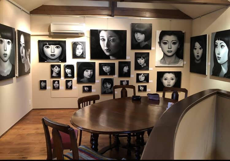 インテリア　絵画  油絵  題ー画家とモデルー  f50 インテリア 絵画 油絵 題ー画家とモデルー f50
