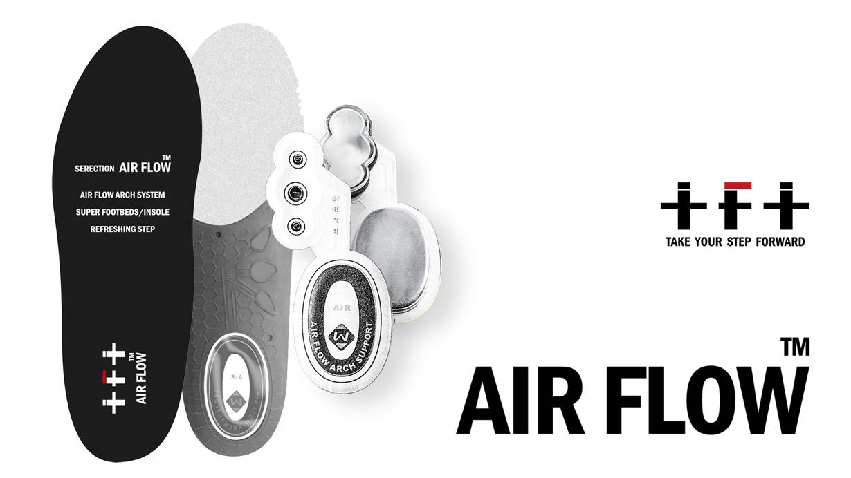 F+ 特許技術デュアルエアバッグ搭載インソール AIR FLOW