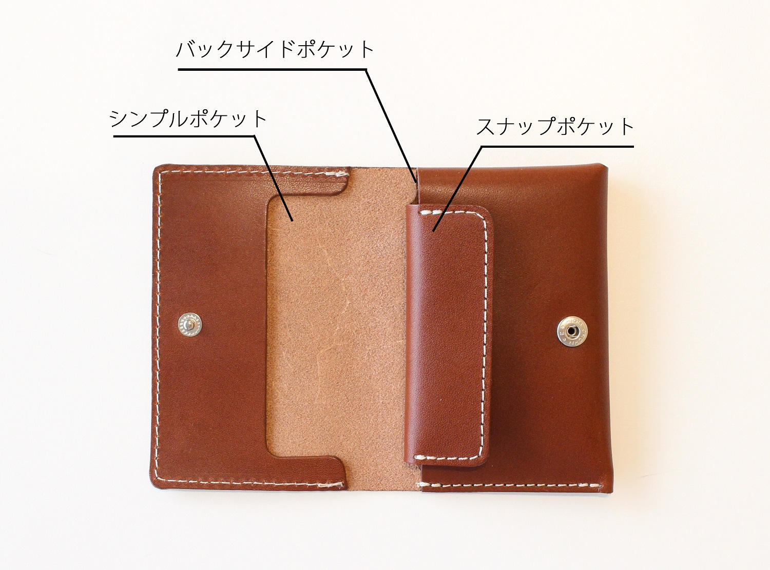 総手縫い お札 カード ミンティア 収納可 栃木レザー 小さな財布 ミニ財布 最適・二つ折り財布 14色 キャッシュレス サイフ 財布 メンズ