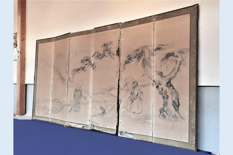 土佐の天才絵師【絵金】幻の六曲一隻屏風を修復したい