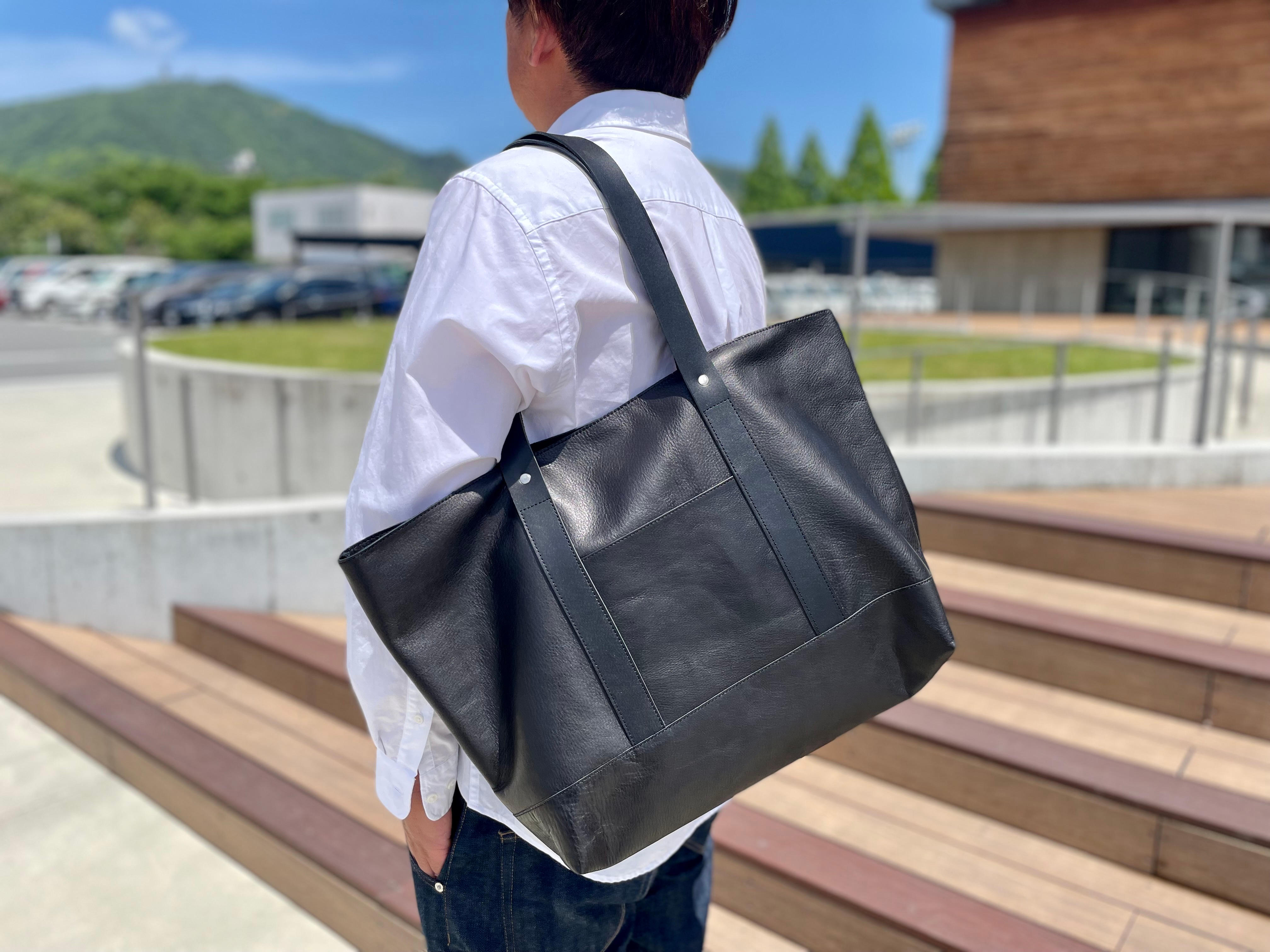 【美品】ビジネスレザーファクトリー トートバッグ 肩掛け レザー A4収納 黒色 楽天市場】【楽天1位】A4トートバッグ 本革 自立 シンプル ファスナー