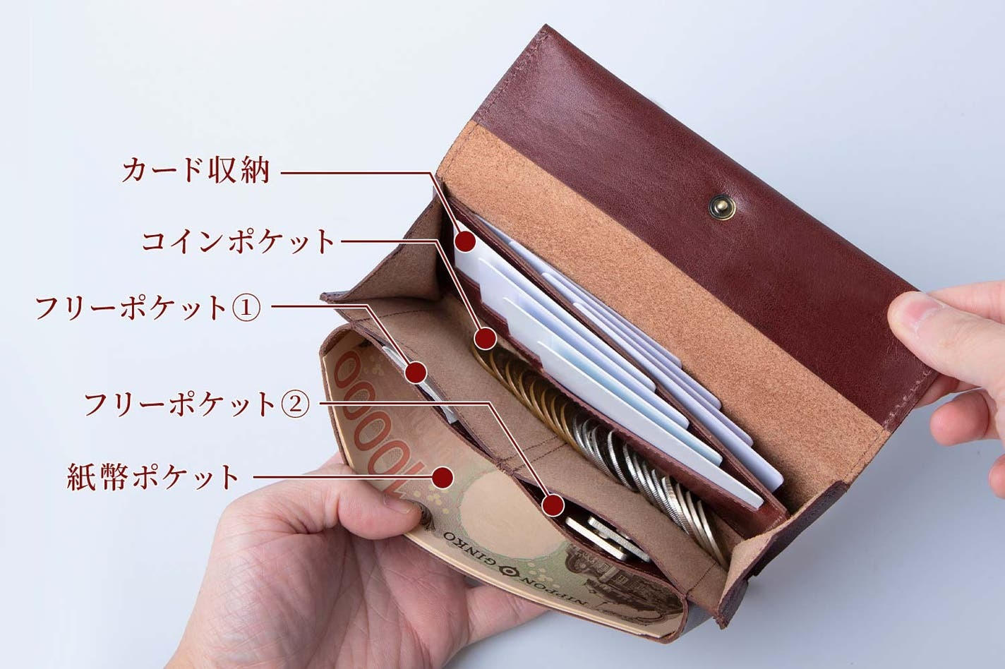 TIDYシリーズ最小最軽量。イタリアンレザー使用の美しく機能的な小さい