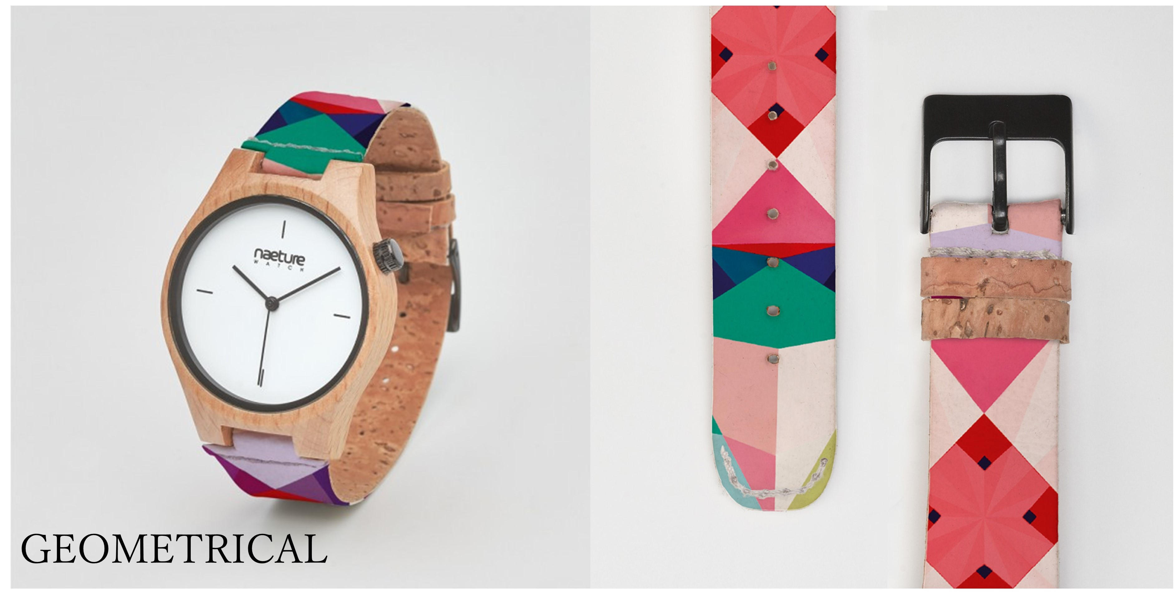 天然素材、ブナの木とコルクのヴィーガン腕時計『NaetureWatch