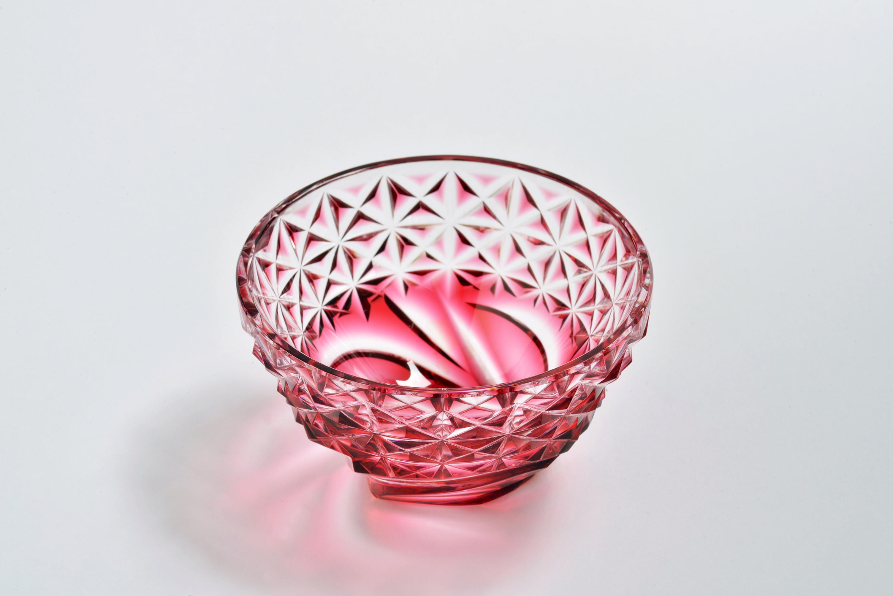 薩摩切子　高杯　コンポート皿　金赤　1枚 薩摩切子 高杯 コンポート皿 金赤 1枚（和食器通販 京都 たち吉
