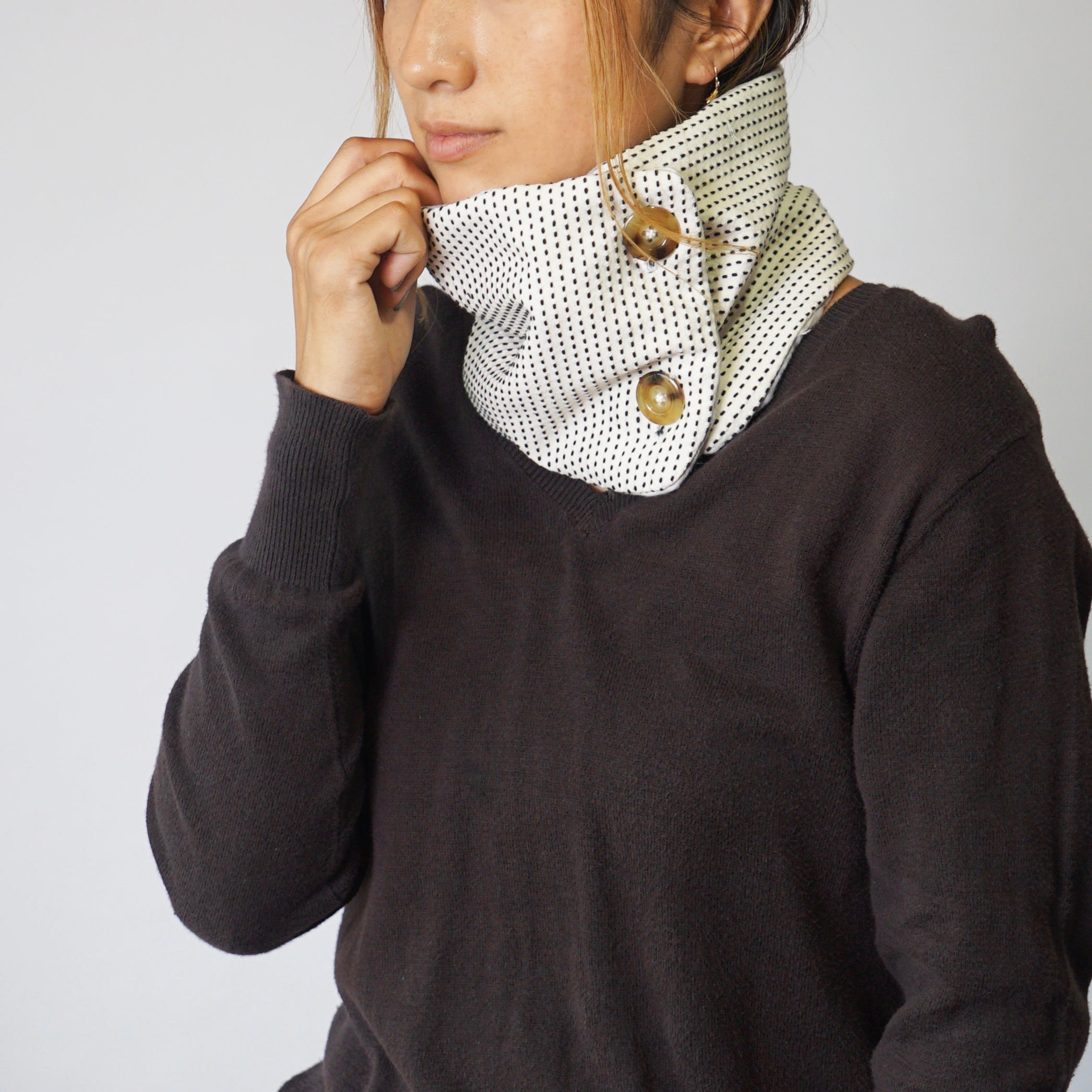 一本刺し子マフラー/三河木綿刺し子織 CreemaSPRINGS 限定カラー