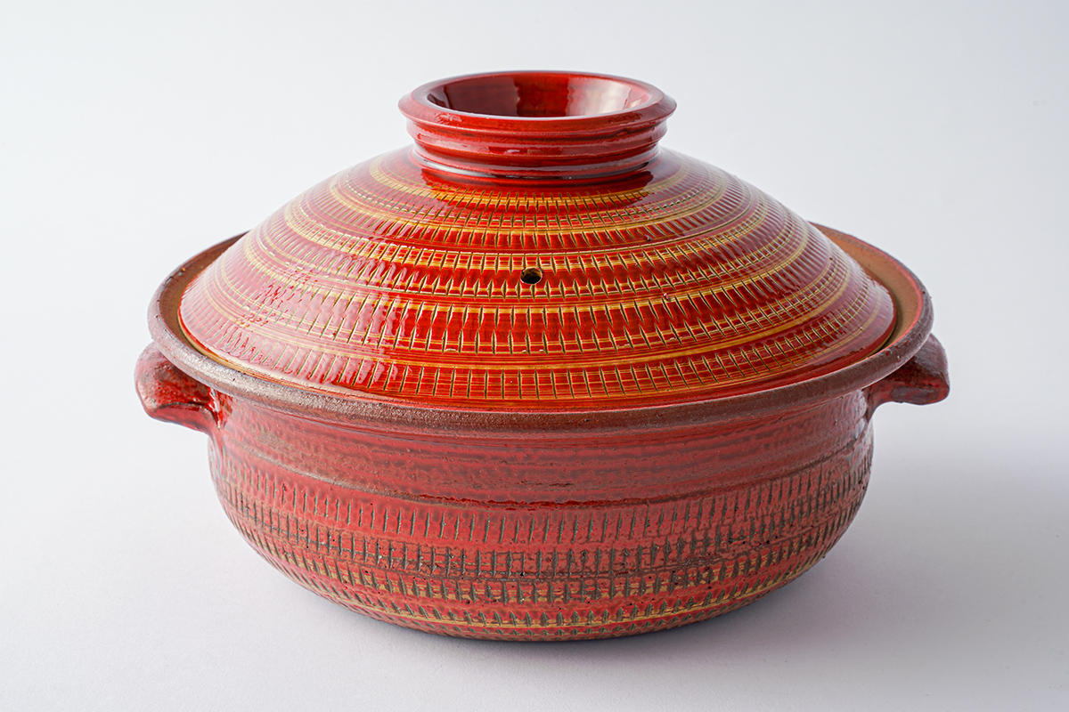 紅彩とびかんな土鍋 - (今年の冬は家族で土鍋！小石原で唯一作られる
