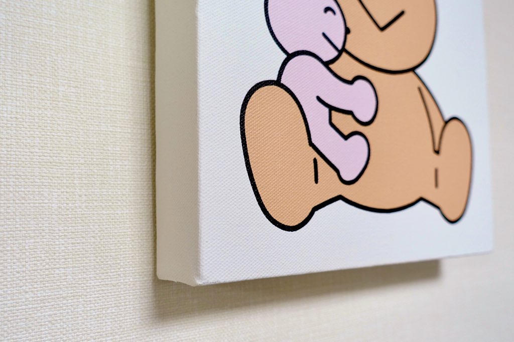 WAKARU わかる イラストレーター うさぎとくま プリントキャンバス