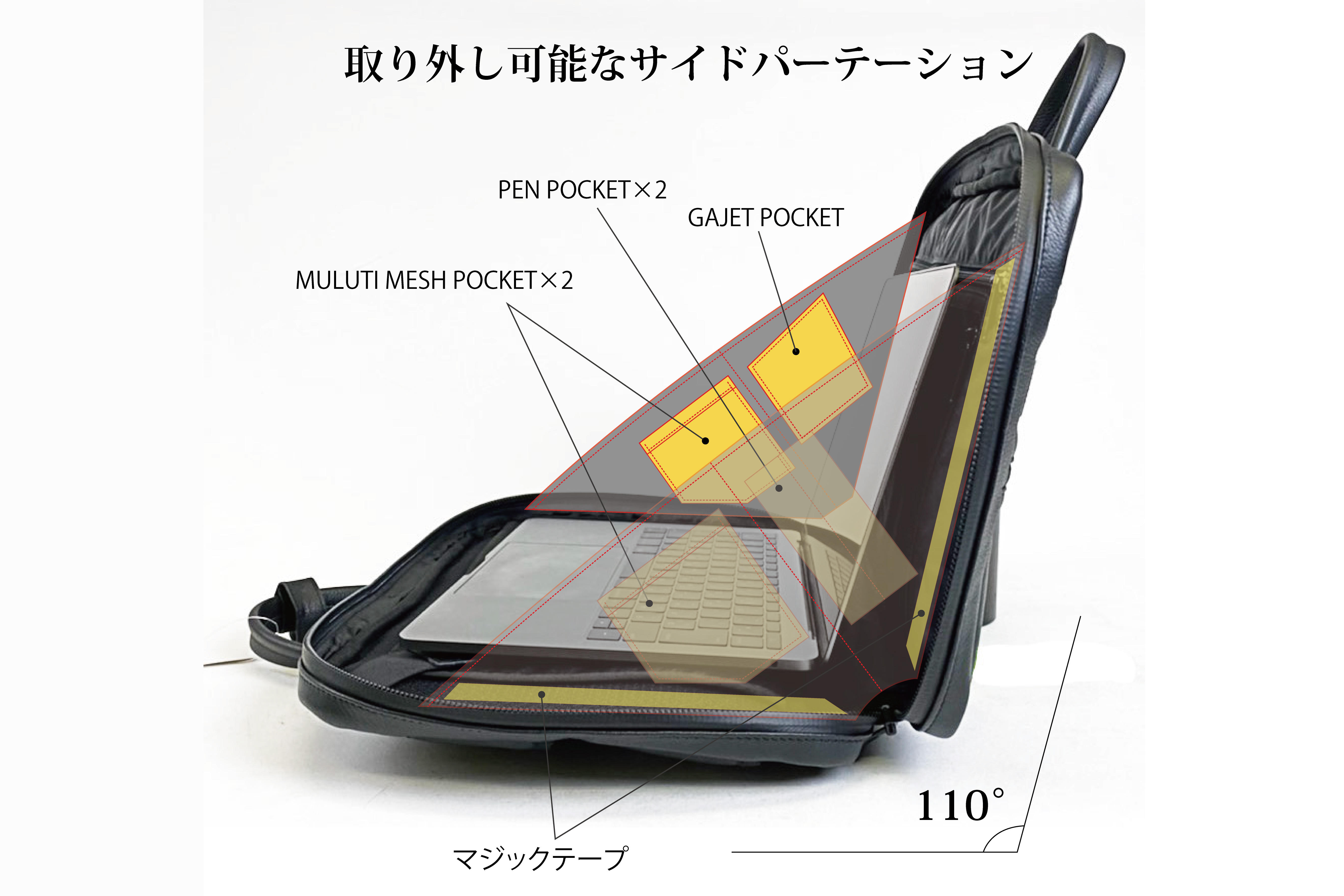働くを変える！カバンを開けばそこがオフィス！防水革のブリーフ