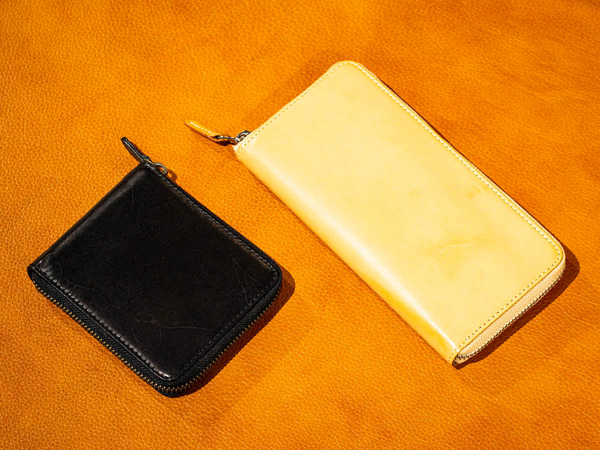 1万円サイズの最小L字ファスナー財布＆手のひらサイズでカード
