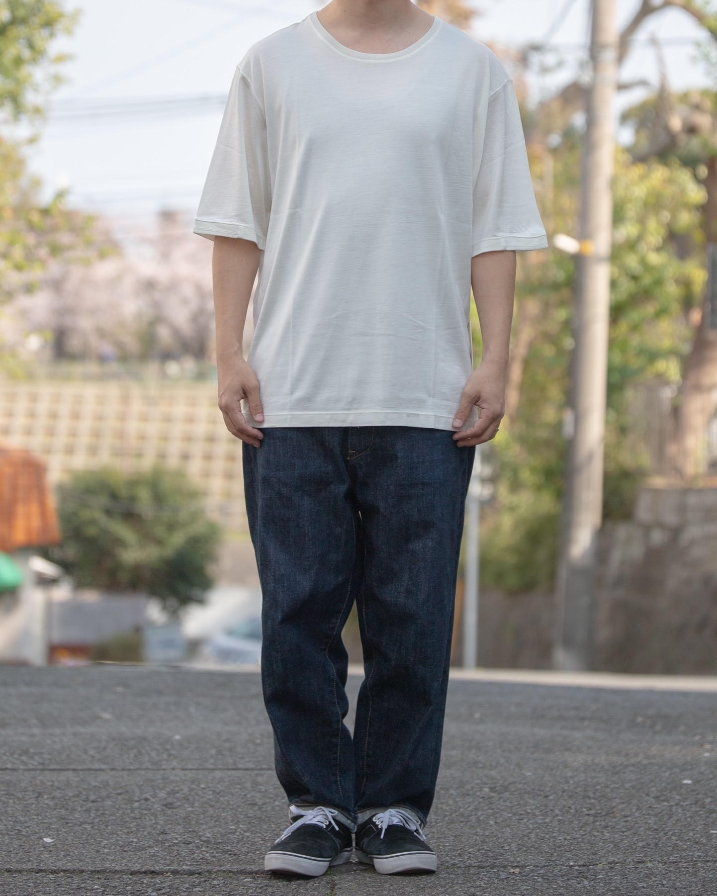 SIDE SLOPE ストレッチカシミア Tシャツ 家庭洗濯可・色褪せない・光沢維持、シルクの弱点を克服したSIDE SLOPE