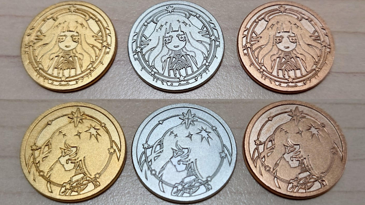 ボードゲーム等に使える！ オリジナルデザインの汎用メタルコイン制作 ボードゲーム メタルコイン