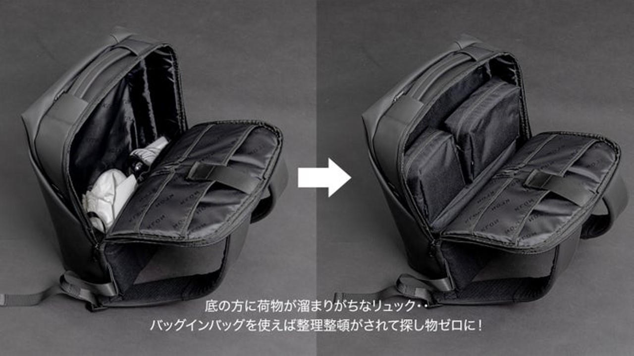 ビジネスシーンでの活用を徹底追求したハイブリッドリュック。18個の