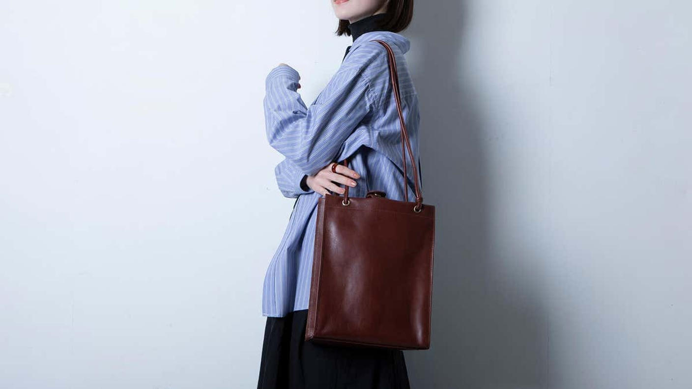 クラウドファンディングプロジェクト：持ちづらさを解決！持ち手の長さ調節で身長に合わせて持てる2way縦型トートバッグ Tatet