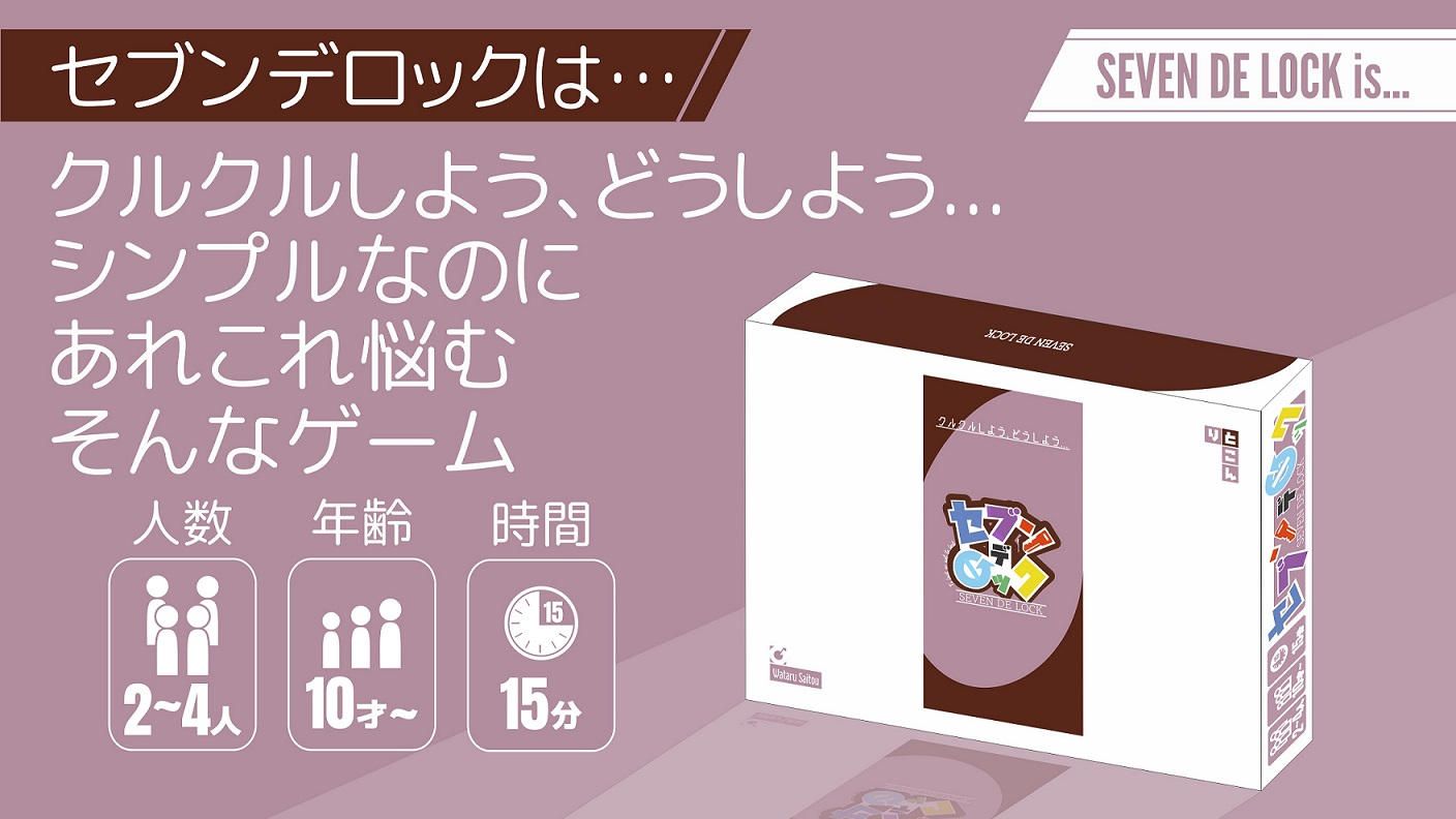 クラウドファンディングプロジェクト：ドラフトしてクルクルするカードゲーム「セブンデロック」を作りたい！