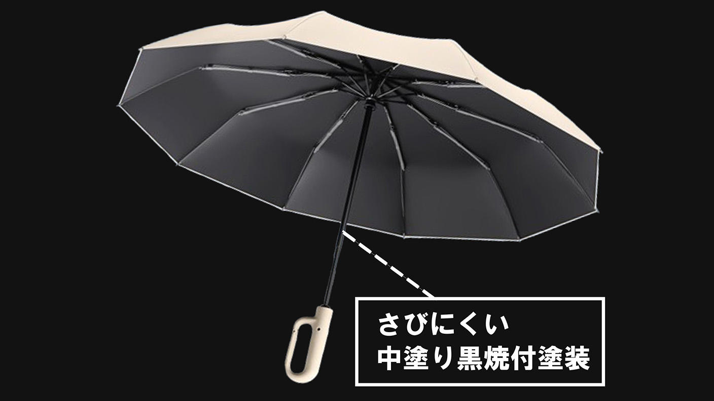 クラウドファンディングプロジェクト：瞬間閉じ！５秒でまとまる【超頑丈&撥水】－5℃冷感フック付き晴雨兼用折りたたみ