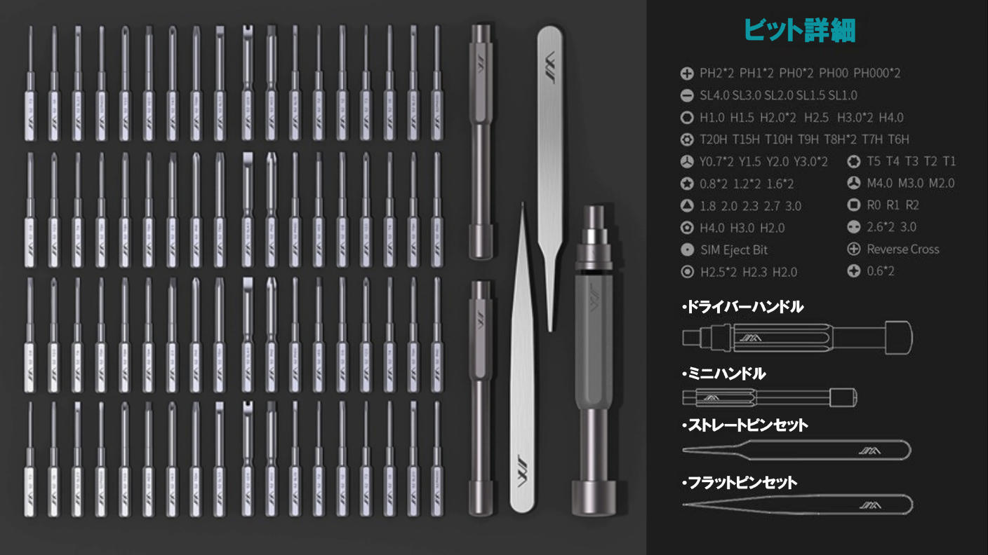 クラウドファンディングプロジェクト：DIYに必要な80種類のツールをまとめた精密ドライバーセット！JIMISET80