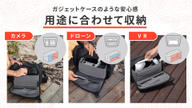 クラウドファンディングプロジェクト：21種類ポケット搭載！バッグ内の仕切りもカスタマイズ「Pixel Sling」