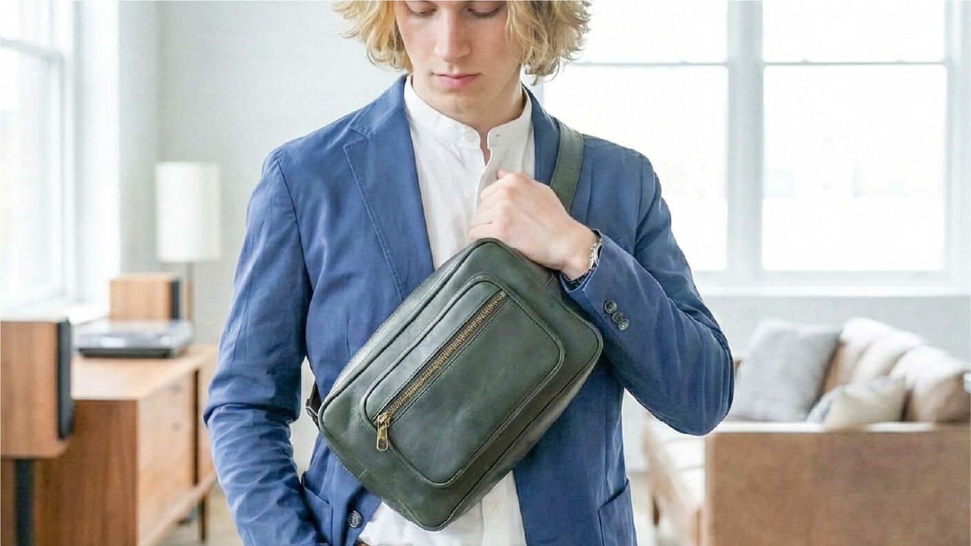 クラウドファンディングプロジェクト：【ポケットに戻れない】3秒アクセス搭載 東京レザーの3WAYボディバッグ【7営業日以内で発送】