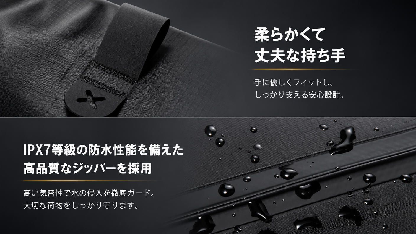 クラウドファンディングプロジェクト：タフに使える、大人の収納ギア。内蔵ポンプ搭載 電動圧縮バッグ「GEARPACK」