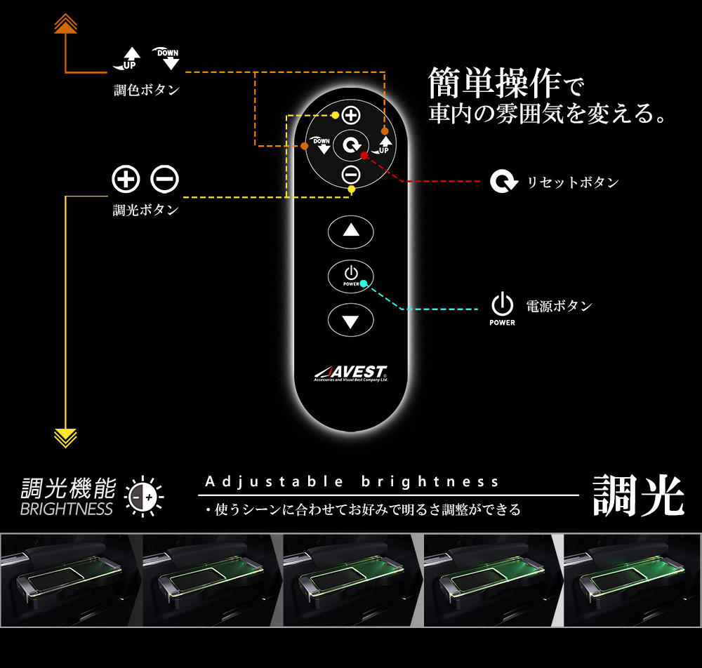 30系アル＆ヴェル用 宙に浮いたようなLEDテーブル「スカイビュー