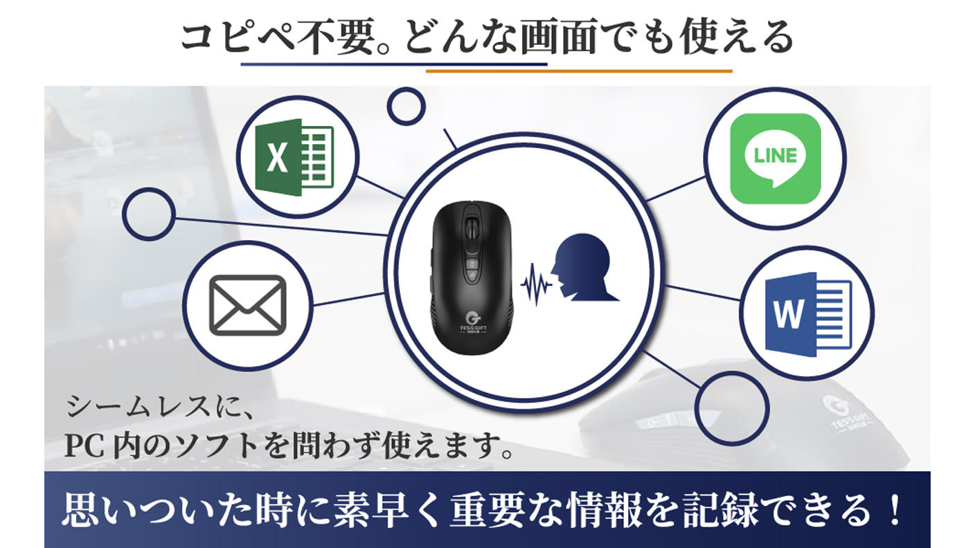 ワンクリックで音声翻訳&文字起こし。AIマウスで仕事効率化を。115 ワンクリックで音声翻訳&文字起こし。AIマウスで仕事効率化を。115