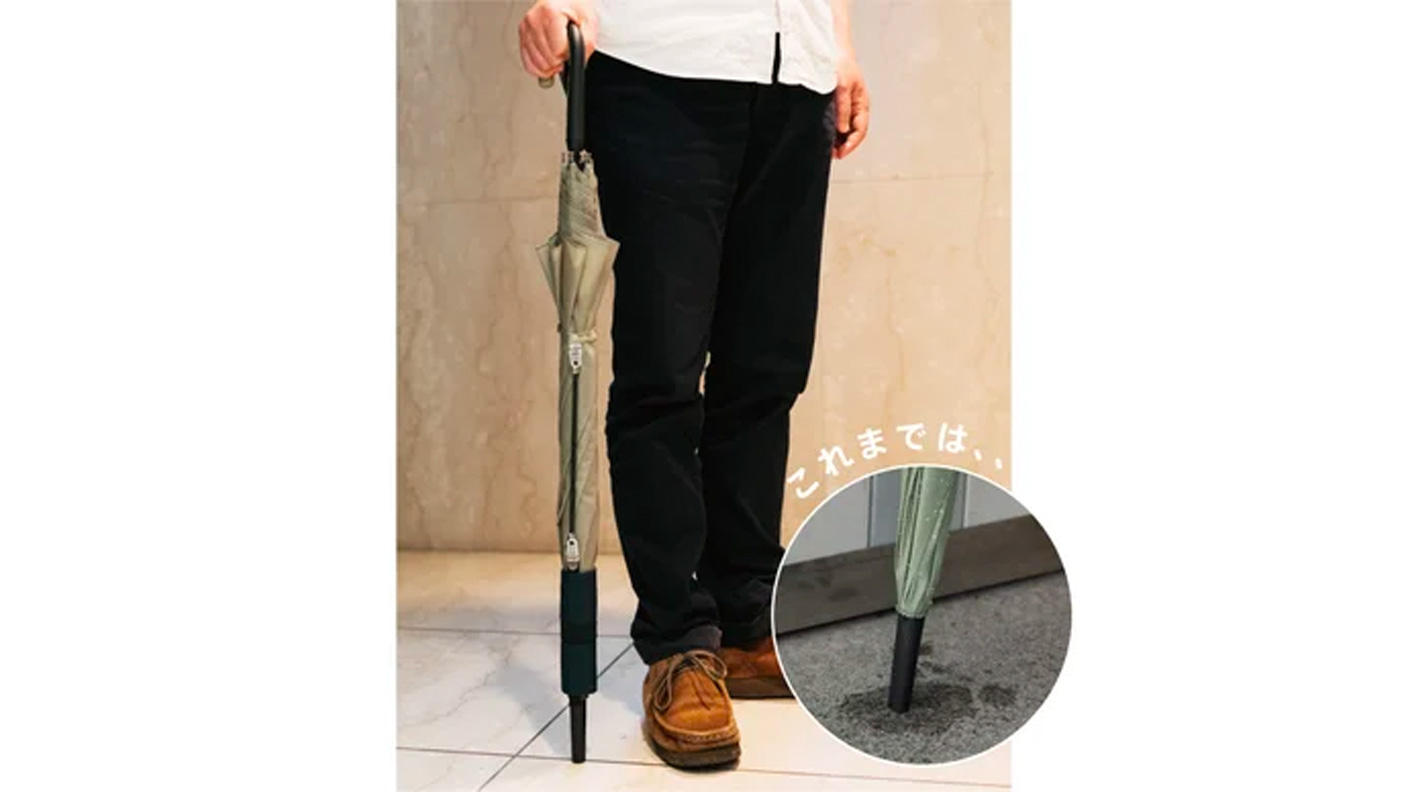 3秒で水滴拭き取り。電車内や屋内でも長傘さらさら casara