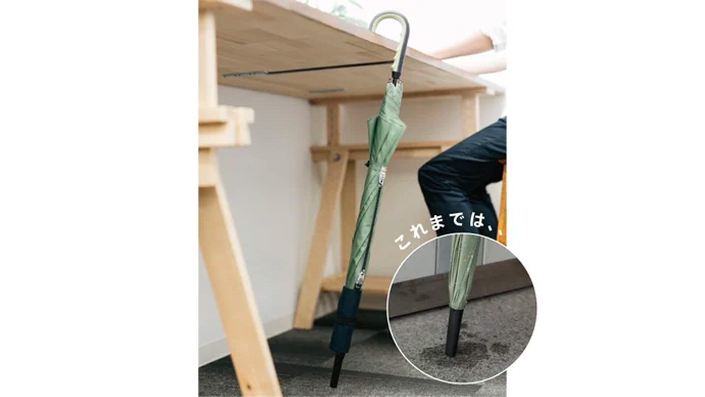 3秒で水滴拭き取り。電車内や屋内でも長傘さらさら casara