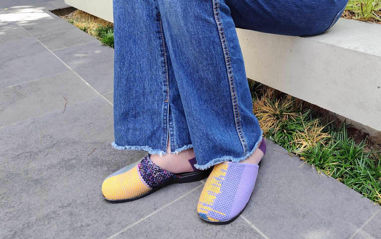 世界にたった一つしかない【さをり織りサボサンダル】 | クラウド