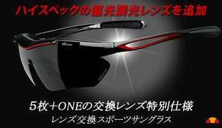 クラウドファンディングプロジェクト：ハイスペックの「偏光調光レンズ」を組み込んだ、NEW エレッセスポーツサングラス