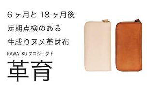 クラウドファンディングプロジェクト：【革育】作り手と一緒に育てる。定期点検付きの「生成りヌメ革財布」