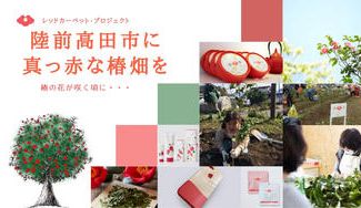 クラウドファンディングプロジェクト：レッドカーペットプロジェクト　〜椿の木で作った作品で、椿畑を作ろう！〜