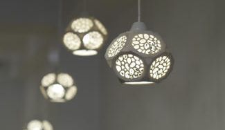 クラウドファンディングプロジェクト：磁器粘土の透光性を活かしたペンダントライト