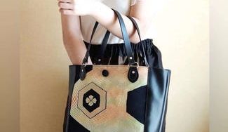 クラウドファンディングプロジェクト：【本革と帯のコラボ】～帯リメイクの和装バッグに本革を加えて、豪華な印象に～