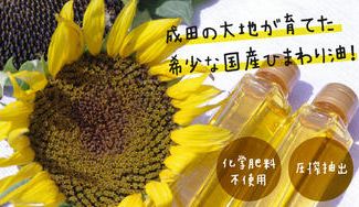 クラウドファンディングプロジェクト:口にすれば感じる香ばしさ!新鮮野菜にかけて欲しい!成田の大地が育てた希少な国産ひまわり油!