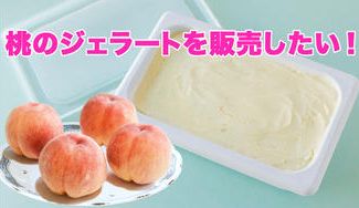 クラウドファンディングプロジェクト:桃をたっぷり詰め込んだジェラートを商品化したい!