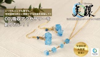 クラウドファンディングプロジェクト：身に着けているだけで、地球温暖化防止に貢献するCO2吸収アクセサリーを創りたい！