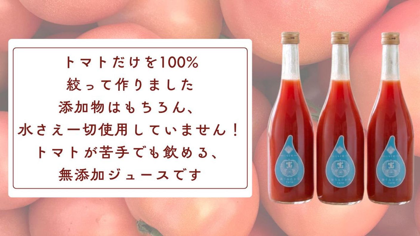 クラウドファンディングプロジェクト：手軽に味わう！トマトで作った100％無添加ジュース