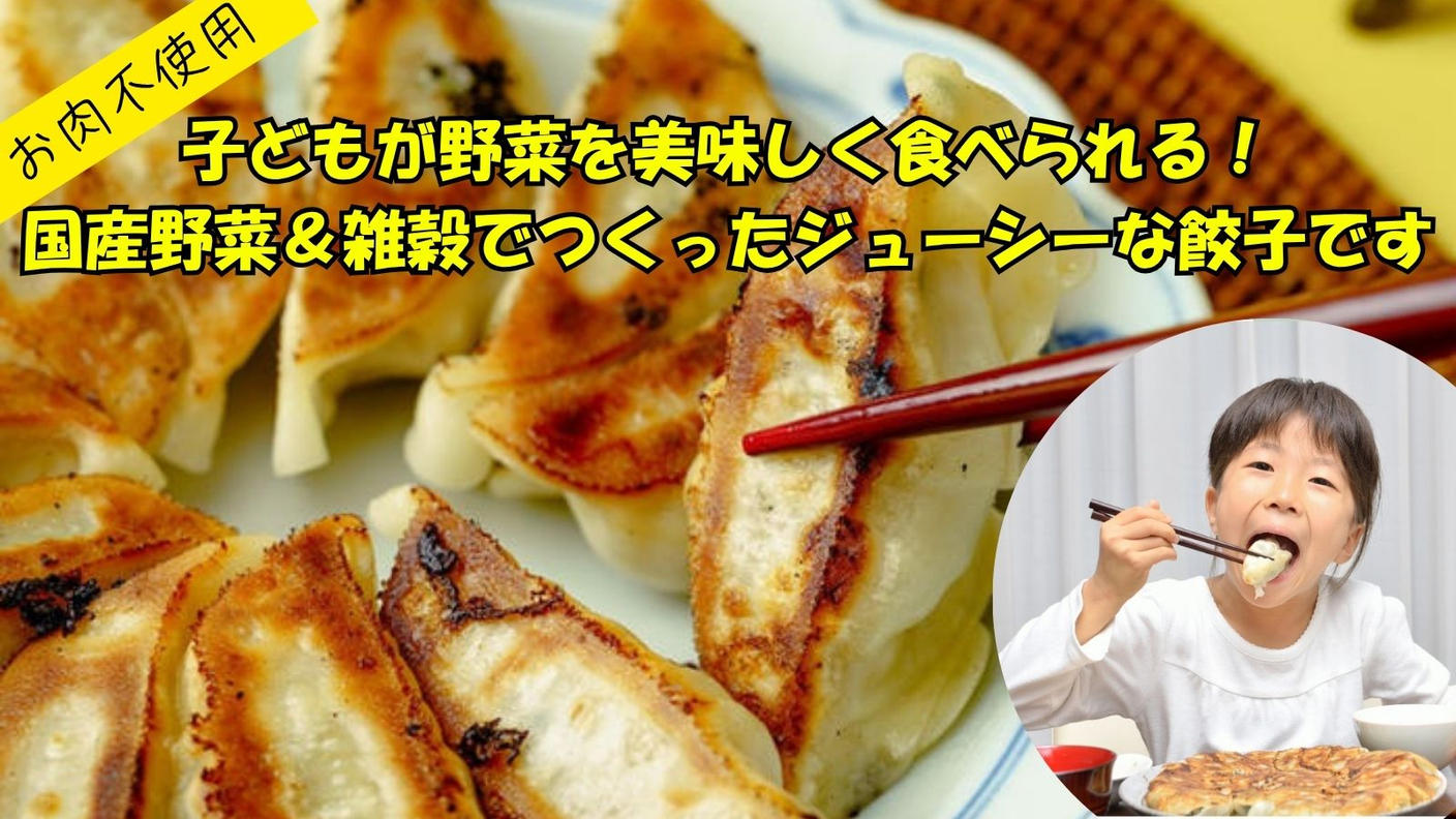 クラウドファンディングプロジェクト：ジューシーなのにヘルシー！！家族が笑顔になる国産野菜＆雑穀たっぷり餃子