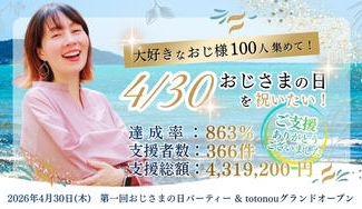 クラウドファンディングプロジェクト：大好きなおじ様100人集めて！4/30おじさまの日を祝いたい！