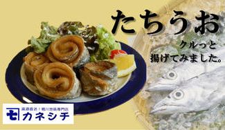 クラウドファンディングプロジェクト：鴨川に来たらこれを食べて！！ふわ旨＆肉厚「タチウオのくるくる揚げ」C-VALUE特別販売！